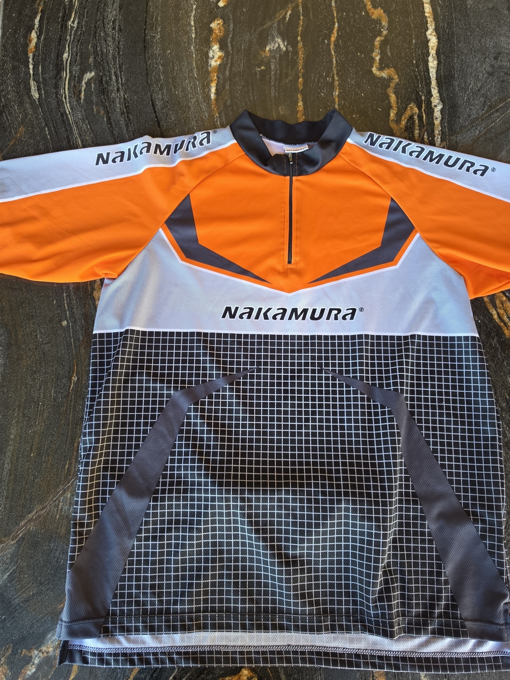 Nakamura Orange and Black Performance Bike Jersey